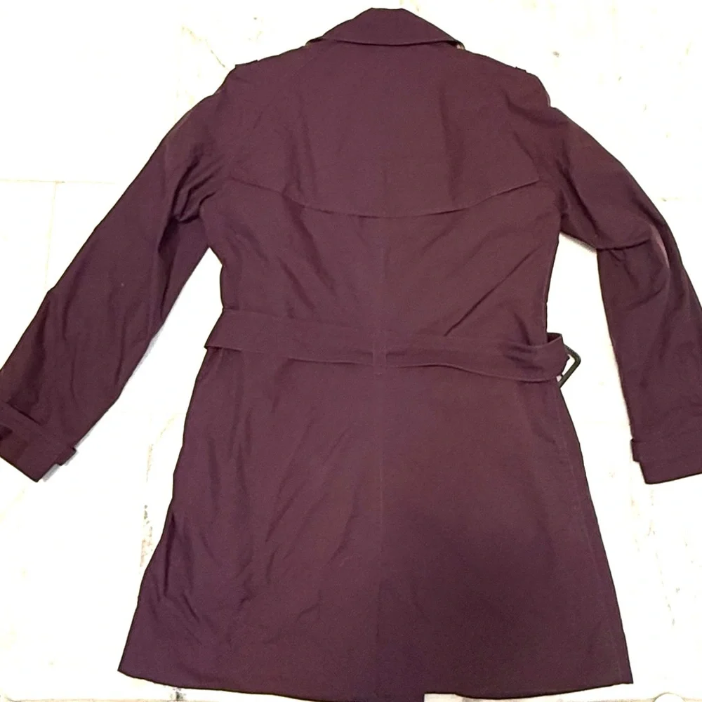 Deep Maroon Women's Burberry Trench Coat - Picture 5 of 15